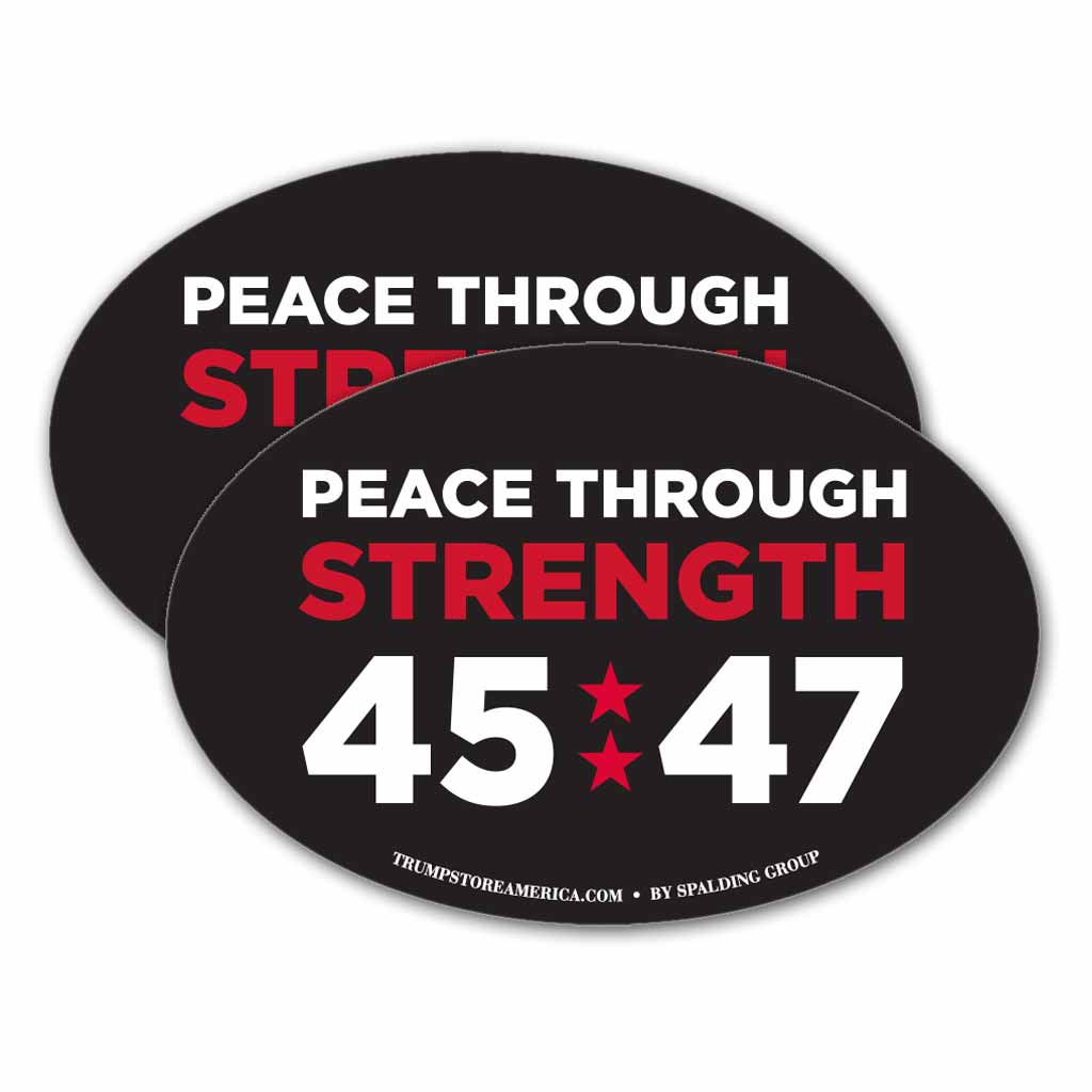 (Pack of 2) Peace Through Strength 45-47 Bumper Sticker