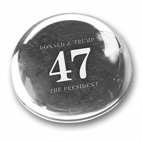 47 - The President - Crystal Paperweight