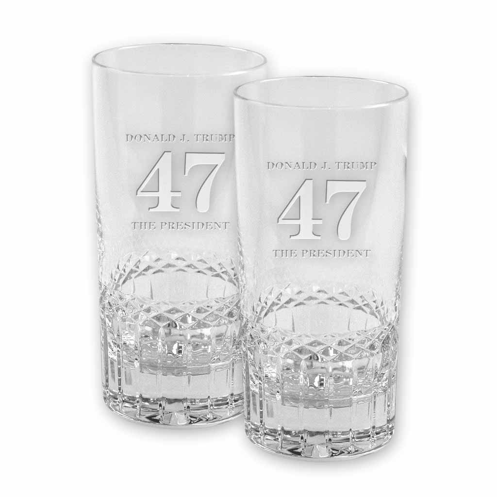 47 - The President - Crystal Tall Glasses (set of 2)