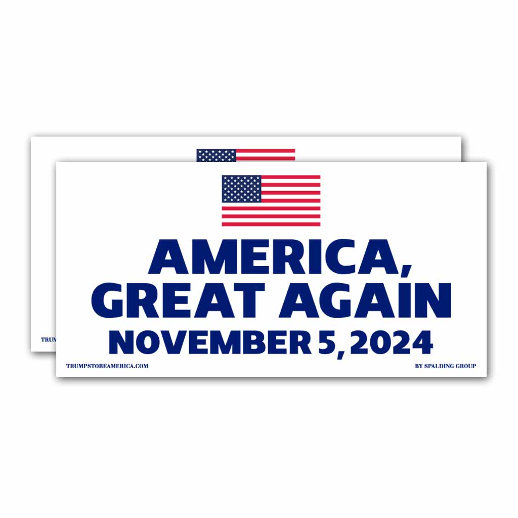 (Pack of 2) America, Great Again Bumper Sticker