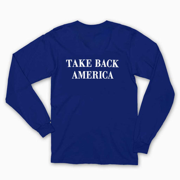 Trump Vance 2024 Long Sleeve Tee - Blue