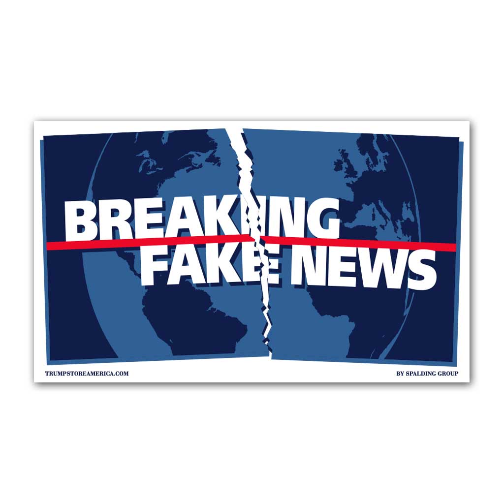 Breaking Fake News Vinyl 5' x 3' Banner