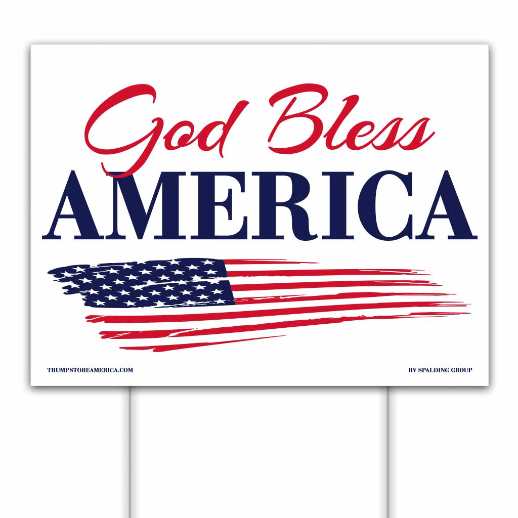 Yard Sign - God Bless America